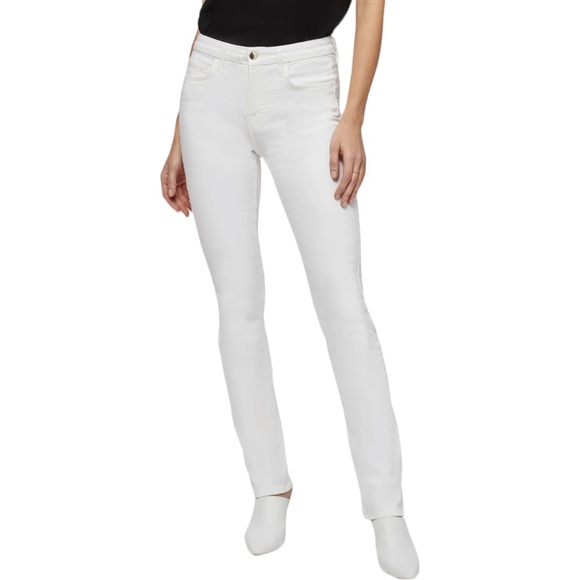 7 For All Mankind Women's White Straight Leg Jeans NWT - Picture 1 of 15